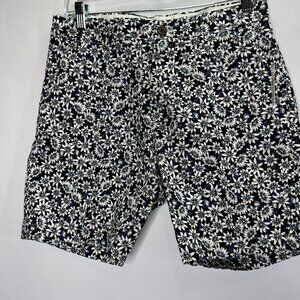 Nwt Goodthreads Blue Floral Men's Flat Front Shorts Size 20